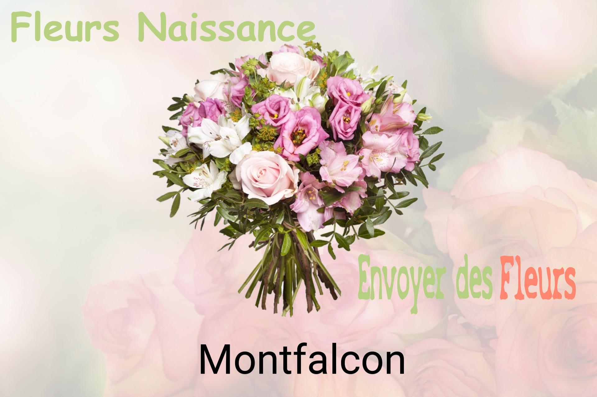 Bouquet de fleurs de naissance livré à Montfalcon